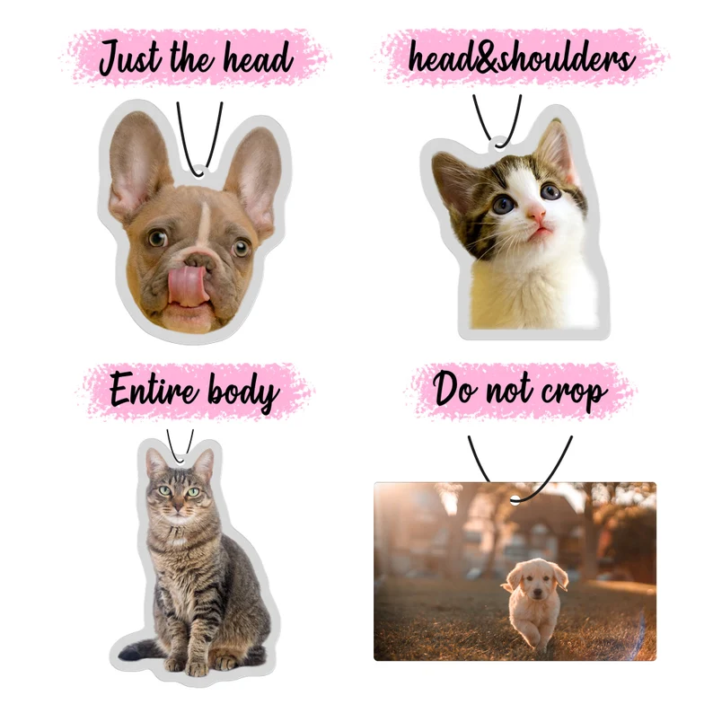 Custom Pet Air Fresheners Pet Picture Printed Air Freshener